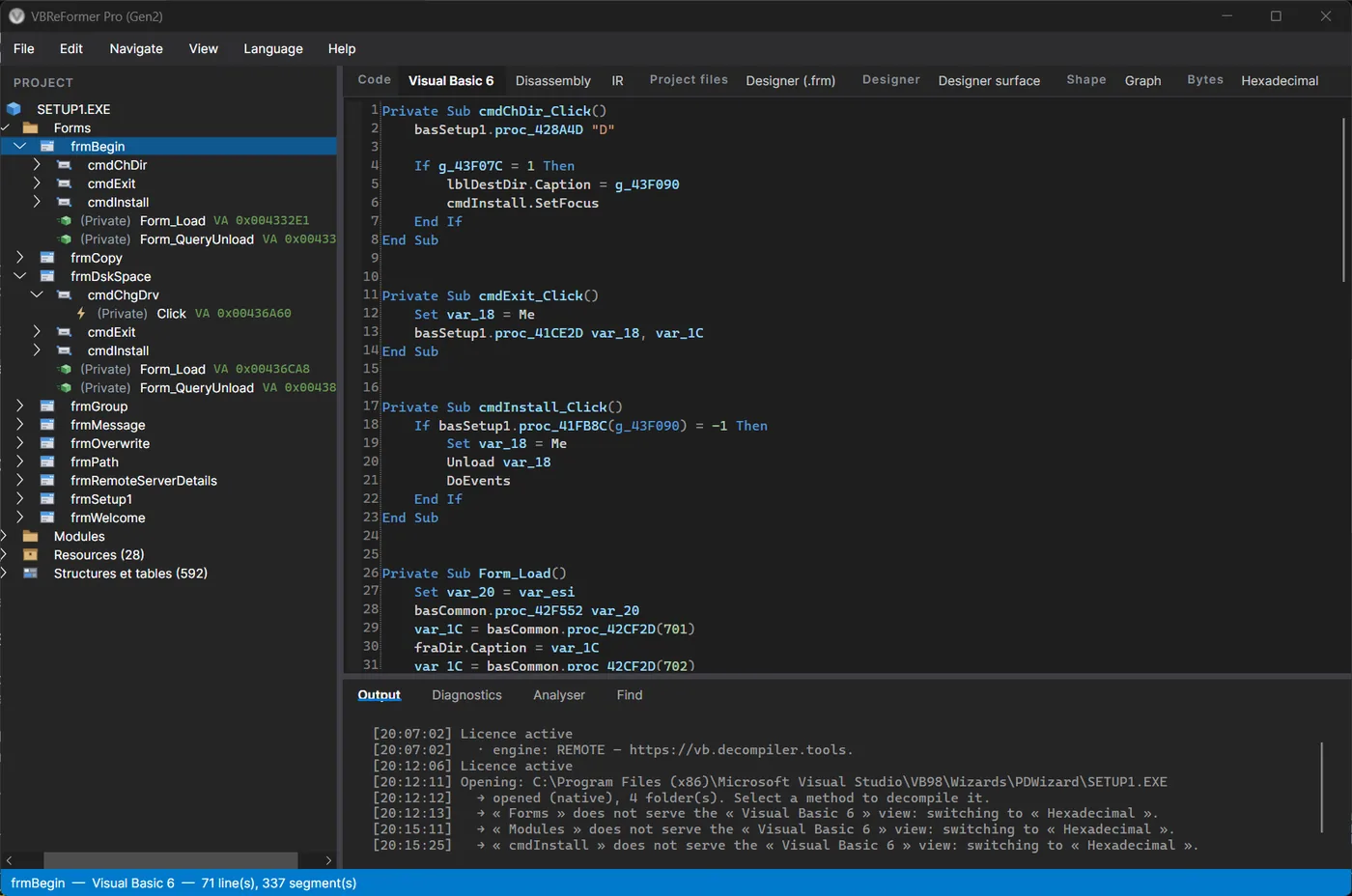 VBReFormer Pro (Gen2) — VB6 code