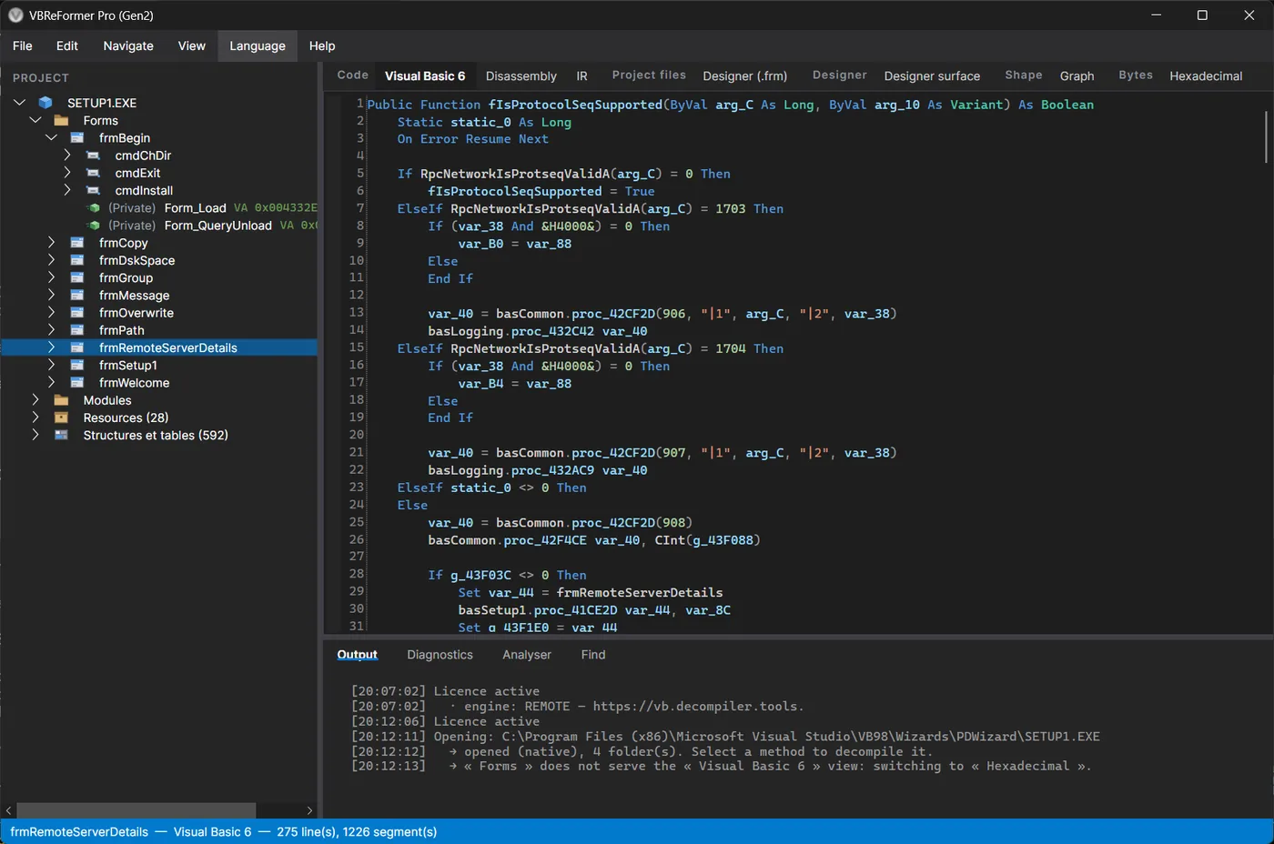 VBReFormer Pro (Gen2) — Types & API