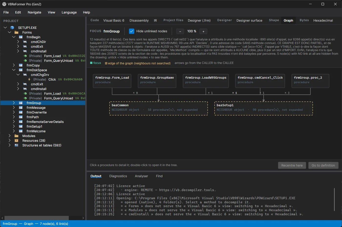 VBReFormer Pro (Gen2) — Call graph