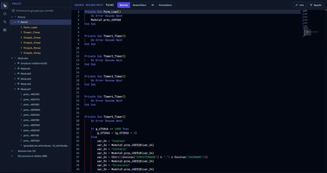 Form1 in VBReFormer Online: Form_Load and the timers